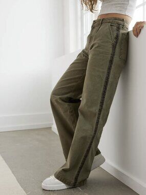 ✰ american eagle x the ziegler sisters stretch high-waisted baggy wide-leg pant